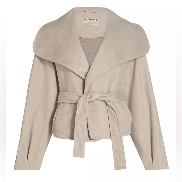 LIKE NEW FREE PEOPLE MINA FLEECE TIE JACKET - Picture 2 of 7